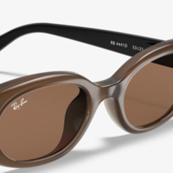 Ray-Ban Rb4441d Oval Sunglasses Matte Opal Brown-new with box and case - Picture 1 of 9